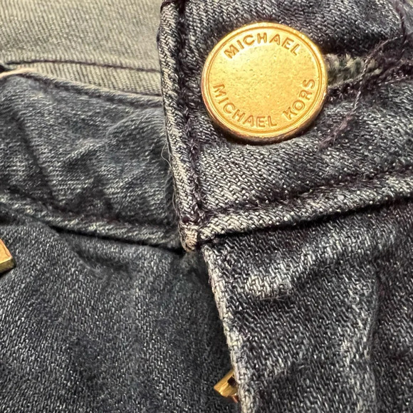 MICHAEL KORS MK Front Zipper Pockets Skinny Low Rise Denim Jeans Sz 2 - Picture 9 of 10